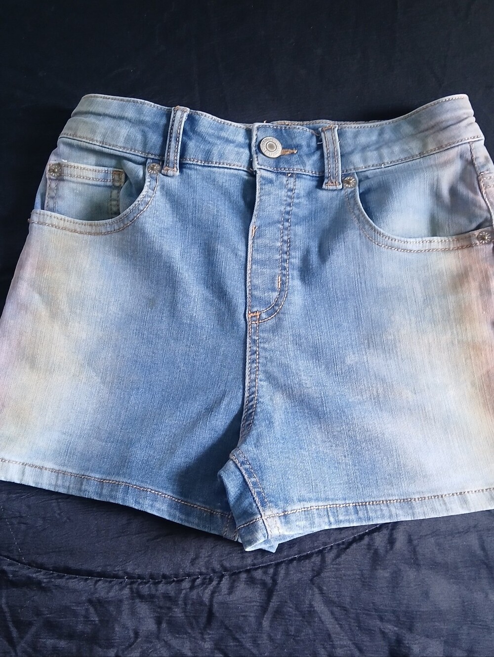 Light Wash Denim Girls Shorts - Blue Size 12